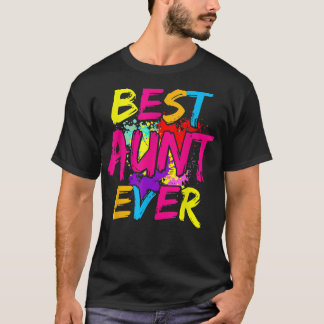 Best Aunt Ever Matching Family Colorful Mothers Da T-Shirt