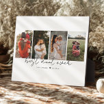 Best Aunt Ever Modern Script 4 Photos Collage Gift Plaque<br><div class="desc">This is a plaque featuring 4 photos,  the text best aunt ever and your custom message. This is the perfect gift for aunts for aunt day,  her birthday or Christmas. Frame not included. Photos by prostooleh / Freepik.</div>