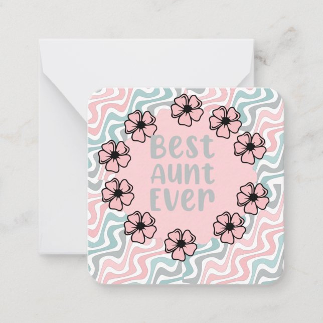 Best Aunt Ever Note Card (Front)