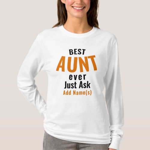 Best Aunt Ever Personalize T_Shirt