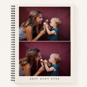 Best Aunt Ever Personalized Photo Keepsake Gift Notebook