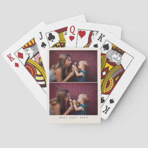Best Aunt Ever Personalized Photo Keepsake Gift Poker Cards