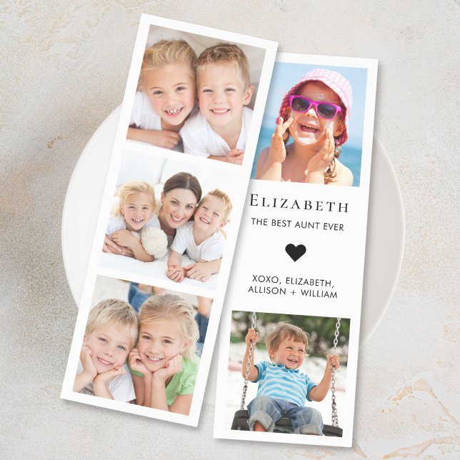 Best Aunt Ever Photo Collage Bookmarks (Creator Uploaded)