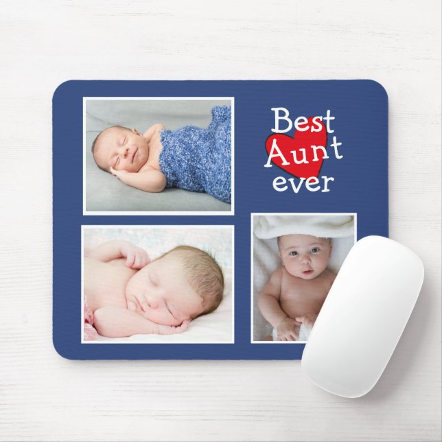 Best Aunt Ever Photo Collage  Mouse Pad (With Mouse)