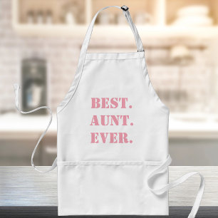 Best. Aunt. Ever. Pink Stencil Adult Apron