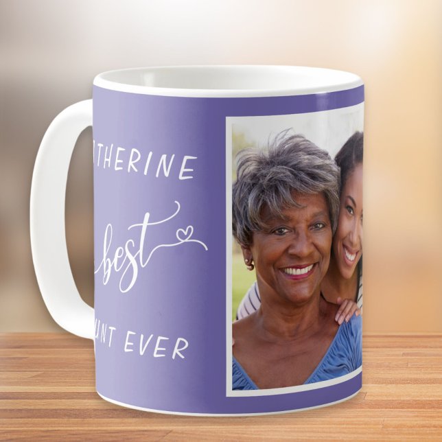 Best Aunt Ever Purple Photo Coffee Mug (Creator Uploaded)