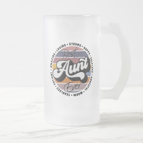 Best Aunt Ever Retro Best Aunt Ever Aunt Gifts Frosted Glass Beer Mug