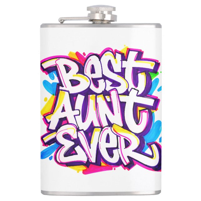 Best Aunt Ever (Style 2) Flask (Front)