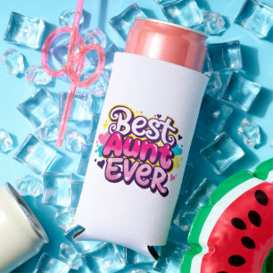 Best Aunt Ever (Style 7) Seltzer Can Cooler