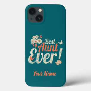 Best Aunt Ever Vintage Auntie Birthday Godmother iPhone 13 Case