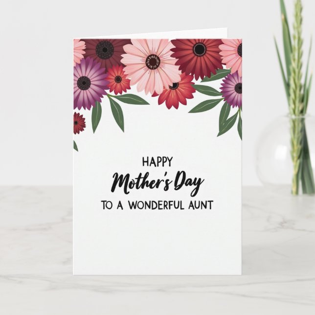 Best Aunt Mothers Day Art Card (Front)