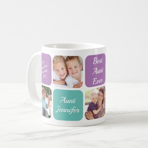 Best Aunt Photo Collage Coffee Mug