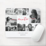 Best AUNTEver Script Mother's Day 10 Photo Collage Mouse Pad<br><div class="desc">Make this Mother's Day extra special by celebrating it in style with our captivating and exclusive 10 photos collage in black and white. This unique gift showcases your favorite family photos. It's the perfect way to express your love and appreciation for your mom on this special day. Don't hesitate to...</div>