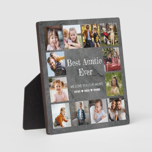 Best Auntie Ever 12 Photo Collage  Plaque