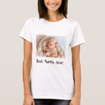 Best Auntie Ever Custom Baby Photo T-shirt at Zazzle