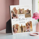 Best Auntie Ever Elegant Script Photo Collage Plaque<br><div class="desc">Give your auntie a gift she'll treasure forever with our best auntie ever, auntie script photo collage plaque. This memorable plaque features a 6 -photo collage layout, allowing you to showcase your favorite memories together. The stylish "Auntie" script is beautifully placed in the center, making this mug a heartfelt tribute...</div>