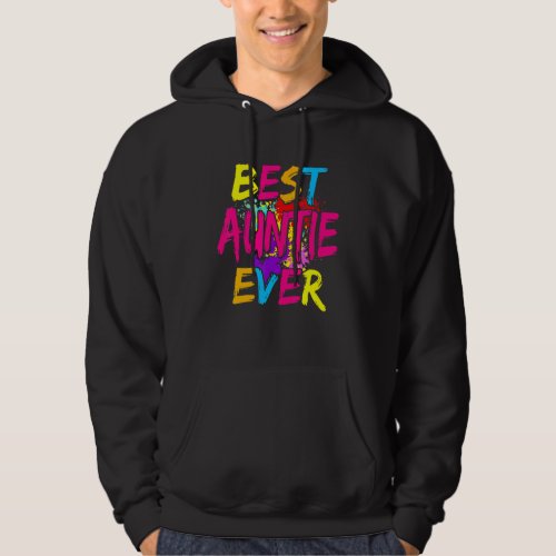 Best Auntie Ever Matching Family Colorful Mothers  Hoodie