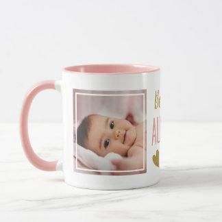 Best Auntie Ever Pink And Gold 2 Photo Keepsake Mug