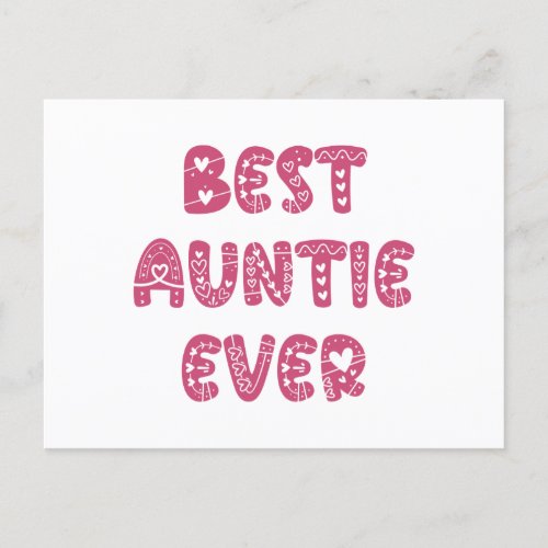 Best Auntie Ever Postcard