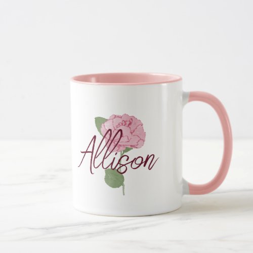 Best auntie ever rose flower custom Name aunt gift Mug