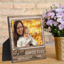 Best Auntie Ever Rustic Wood  Picture Frame