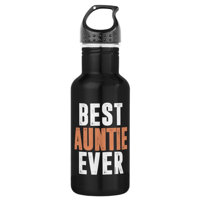 Best Auntie Ever Water Bottle (Front)