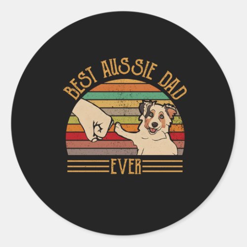 Best Aussie Dad Ever Classic Round Sticker