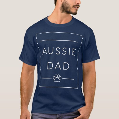 Best Aussie Dad Minimalist  Australian Shepherd T_Shirt