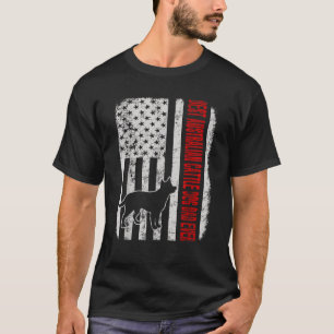 Best Australian Cattle Dog Dad Ever American Flag T-Shirt