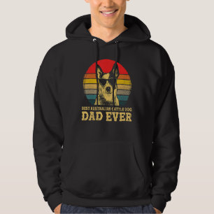 Best Australian Cattle Dog Dad Ever Dog Retro Vin Hoodie