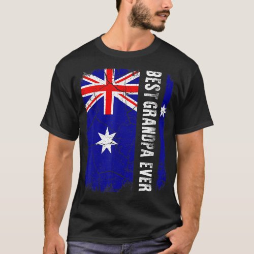 Best Australian Grandpa Ever Australia Flag Father T_Shirt