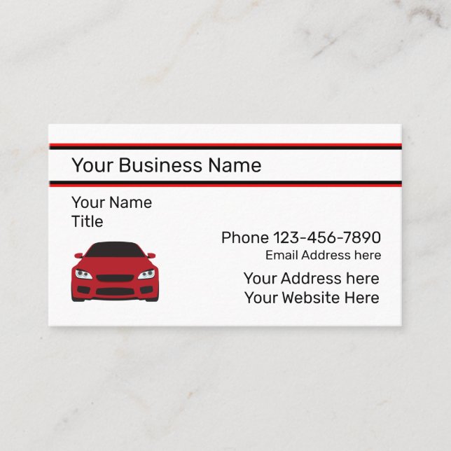 Best Automotive Business Cards Budget Friendly (Front)