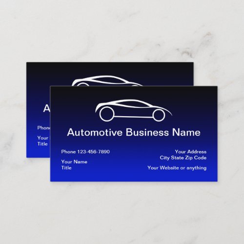 Best Automotive Double Side Business Card Template