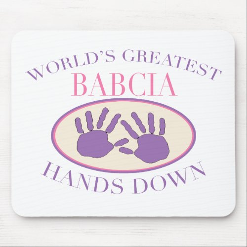 Best Babcia Hands Down T_shirt Mouse Pad