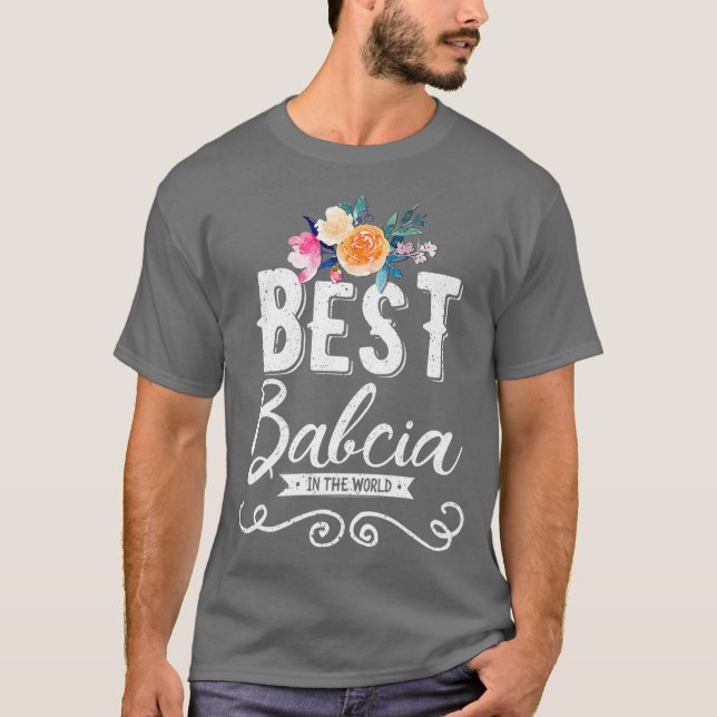 Best Babcia in the World Polish Grandma T-Shirt (Front)