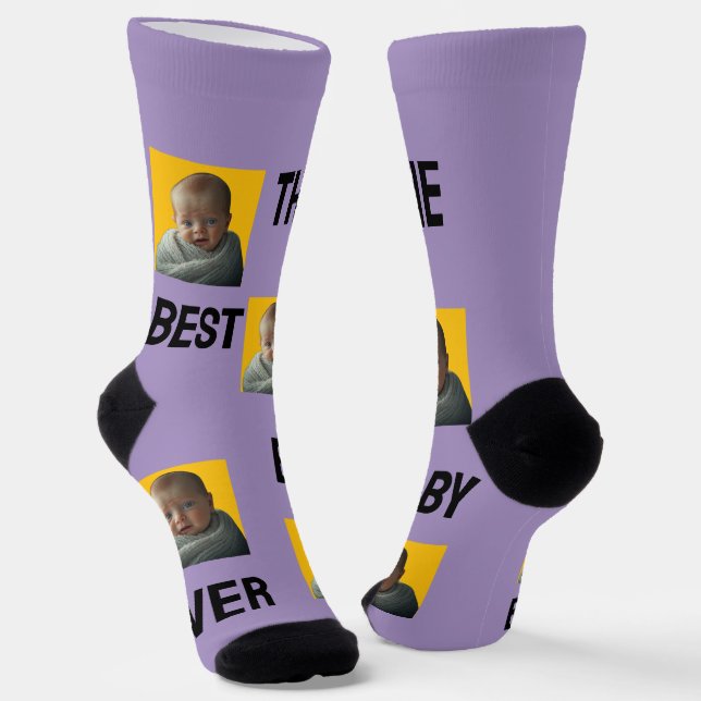 Best Baby Ever Funny Photo | Personalized  Socks (Angled)