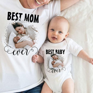Best Baby Ever Photo Mom Matching Baby Bodysuit