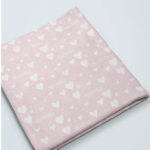 Best Baby Gift for Girl Pink Baby Shower Name Blanket