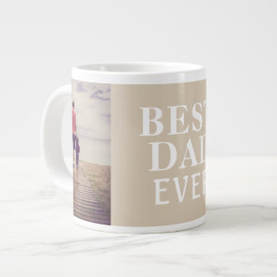 Best Bad Ever Father`s Day 2 Photo Collage Giant Coffee Mug