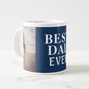 Best Bad Ever Father`s Day 2 Photo Collage Giant Coffee Mug