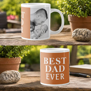 Best Bad Ever Father`s Day 2 Photo Collage  Giant Coffee Mug