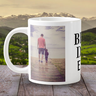 Best Bad Ever Father`s Day 2 Photo Collage  Giant Coffee Mug