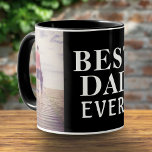 Best Bad Ever Father`s Day 2 Photo Collage Mug<br><div class="desc">Best Bad Ever Father`s Day 2 Photo Collage Black Coffee Mug. Personalize the mug with your photos - insert two photos into the templates. Modern white bold typography Best Dad Ever - you can change any part of the text if you want. Create your own personal Father`s day gift for...</div>