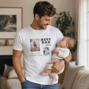 Best Bad Ever Father`s Day 2 Photo Collage T-Shirt