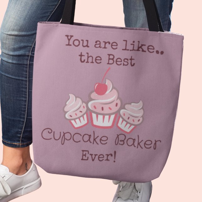 Best Baker Cupcake Maker Crossbody Tote Bag (You are like the best Cupcake Baker Ever! tote bag)
