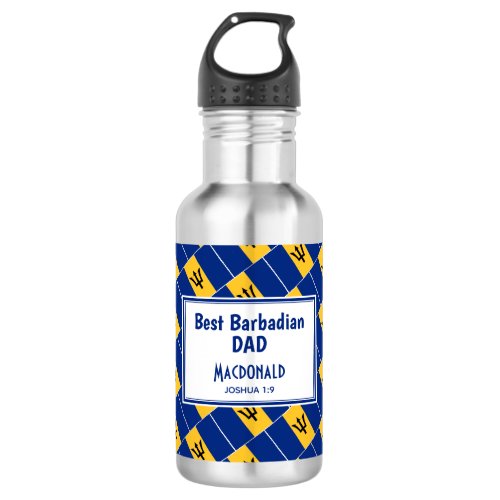 BEST BARBADIAN Barbados Flag Customized Stainless Steel Water Bottle