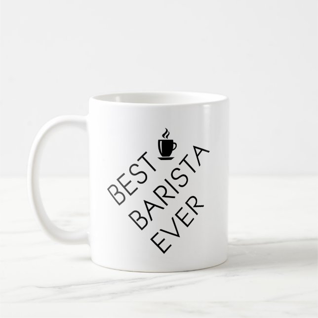 Best barista ever. Barista gift. Coffee lover gift Mug (Left)