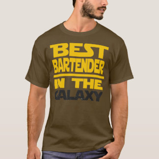 Best Bartender In The Galaxy Funny Gift T-Shirt