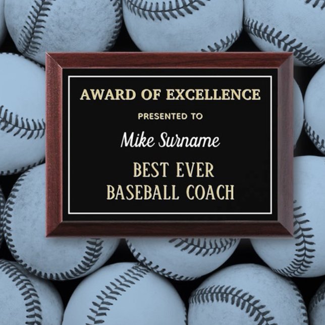 Best Baseball Coach Award Plaque (Creator Uploaded)
