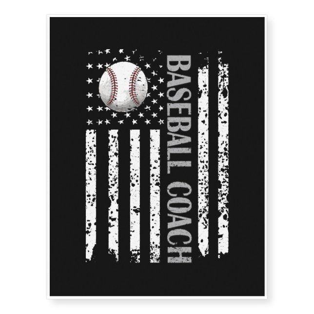 Best Baseball Coach Gifts Baseball Coaching Temporary Tattoos (Front)
